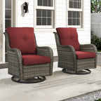 Unnifurnzi Outdoor Swivel Rocker Patio Chairs-Wicker Patio Swivel Chai