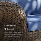 Unnifurnzi Patio Bistro Set Outdoor Swivel Rocker Patio Chairs with Side Table Patio Furniture for Deck Porch Garden Balcony Poolside