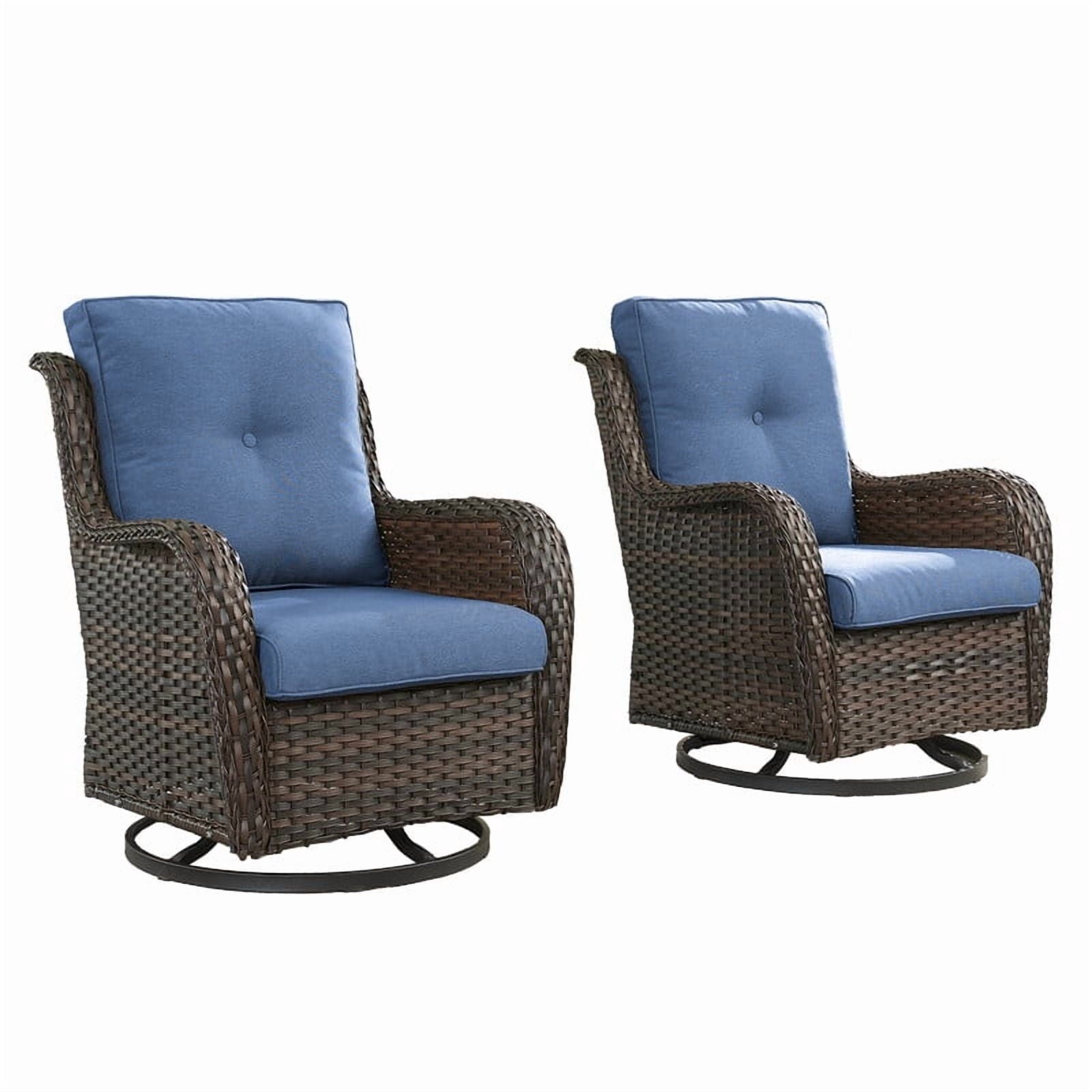 Unnifurnzi Outdoor Swivel Rocker Patio Chairs-Wicker Patio Swivel Chai